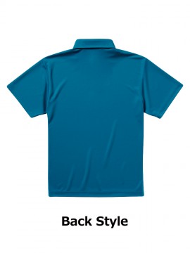 4.1オンス ドライアスレチック ポロシャツ（ボタンダウン）（ポケット付） バックスタイル