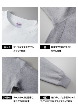 12.0オンス ヘヴィーウェイト クルーネック スウェット（裏起毛） 詳細
