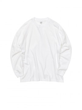 5509 5.6オンス ビッグシルエット ロングスリーブ Tシャツ 拡大画像 ホワイト