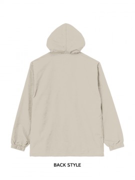 MJ0086 リサイクルタフタフーデッドジャケット バックスタイル
